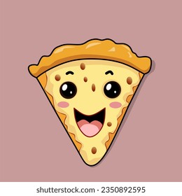 Pizzafood, Vektorgrafik-Animation, Clipart auf rosafarbenem Hintergrund