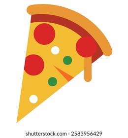 Pizza, food  vector  art illustration