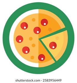 Pizza, food  vector  art illustration