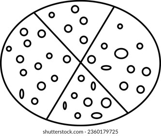 Pizza Fraction  vector icon design template