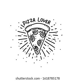 Pizza freehand drawing-vector illustration.
Doodle style.