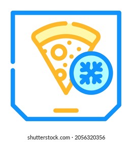 pizza frozen food color icon vector. pizza frozen food sign. isolated symbol illustration