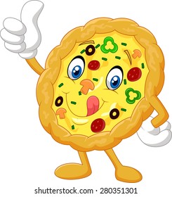 Pizza give thumb up
