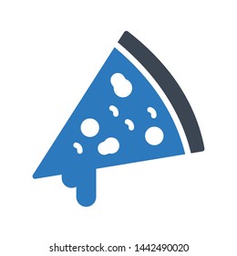 pizza glyph color vector icon