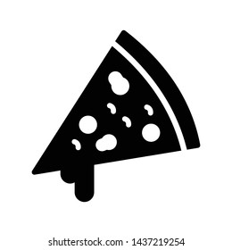 pizza glyph flat vector icon