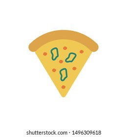 pizza glyph flat vector icon