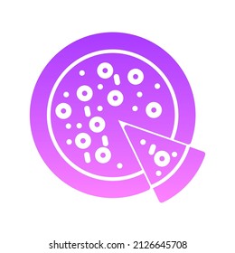 Pizza Glyph Gradient icon design