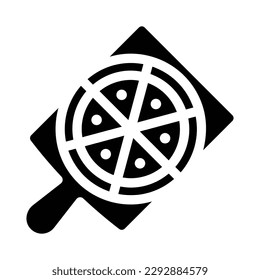 pizza glyph icon illustration vector graphic