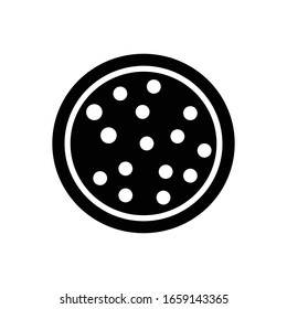 Pizza mit der Vektorillustration des Glyphos
