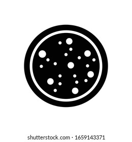 Pizza with glyph icon vector