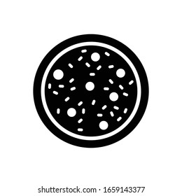 Pizza mit der Vektorillustration des Glyphos