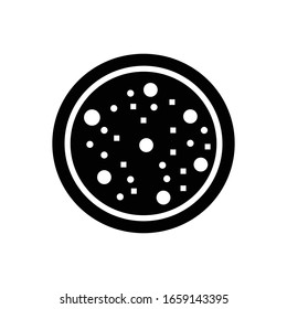 Pizza with glyph icon vector