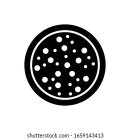Pizza with glyph icon vector