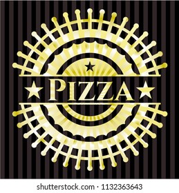 Pizza gold emblem