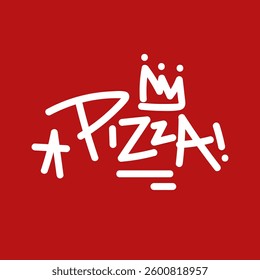 pizza graffiti tag vector isolated