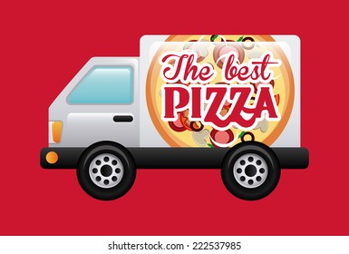pizza graphic design , vector illustration
