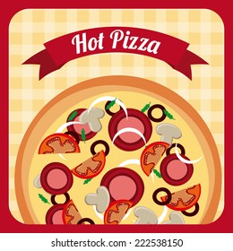 pizza graphic design , vector illustration