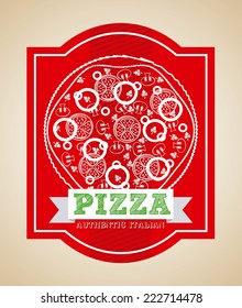 pizza graphic design , vector illustration