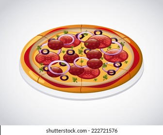pizza graphic design , vector illustration