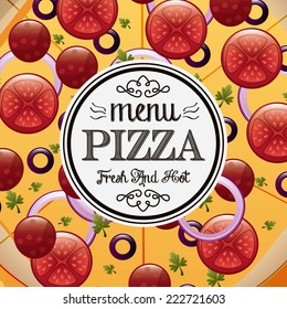 pizza graphic design , vector illustration
