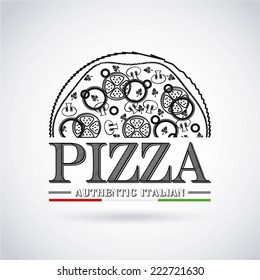 pizza graphic design , vector illustration