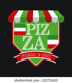 pizza graphic design , vector illustration