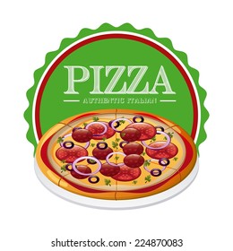 pizza graphic design , vector illustration
