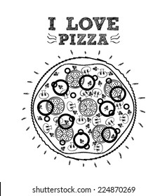 pizza graphic design , vector illustration