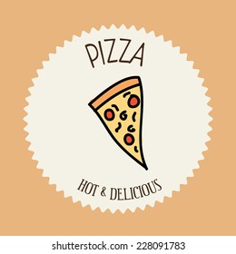 pizza graphic design , vector illustration