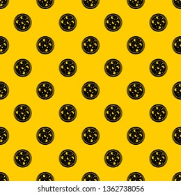 Pizza with greens pattern seamless vector repeat geometric yellow for any design