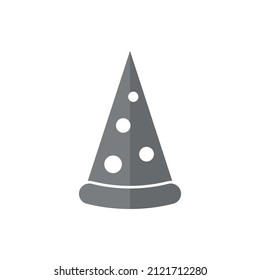 Pizza grey flat vector icon