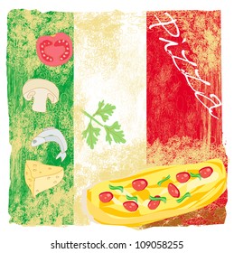 Pizza grunge poster