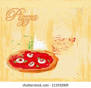  Pizza grunge poster