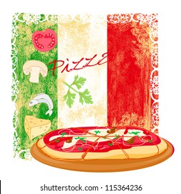  Pizza grunge poster