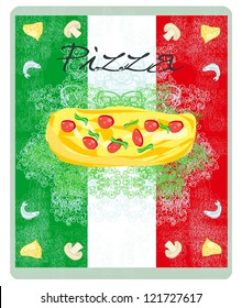  Pizza grunge poster