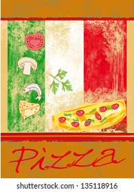  Pizza grunge poster