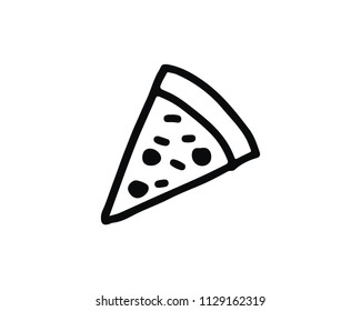 pizza hand drawn icon , designed for web and app