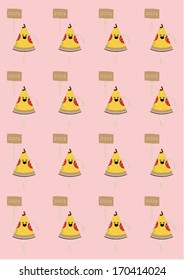 pizza holding pizza sign vector/illustration /background