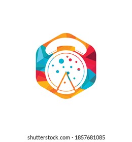 Pizza hot line fast delivery logo design. Pizza delivery logo template. 
