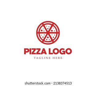 Pizza Hot Logo Template. Pizza Restaurant Logo Template.