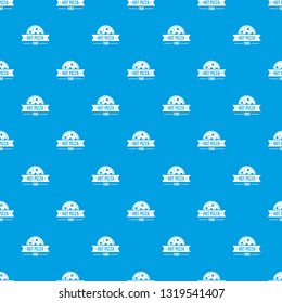 Pizza hot pattern vector seamless blue repeat for any use