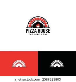 Pizza house logo design template