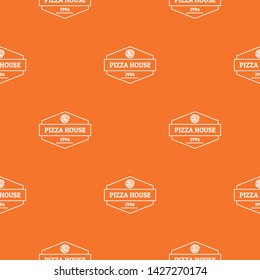 Pizza house pattern vector orange for any web design best