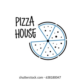 Pizza house vector icon isolated on white background