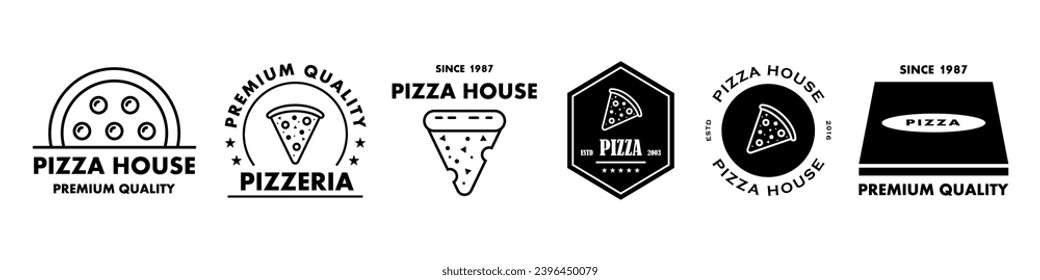 Pizza house - vector labels and signs collection.