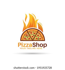 Pizza house vector logo design - Pizza logo design Fresh, original and full vector design. It is high resolution, editable and printable.