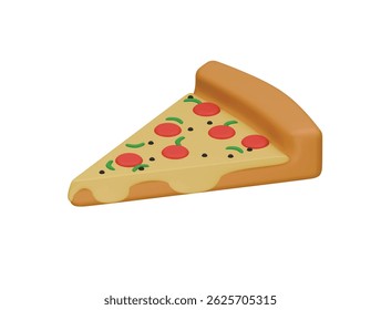 pizza icon 3d illustration render