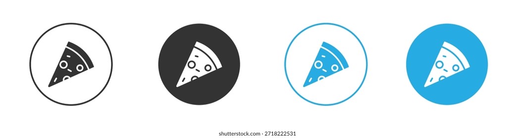 Pizza icon for app and web design. Simple element illustration.