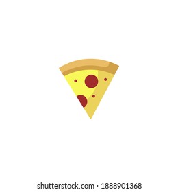 Icono de pizza. Icono de panadería. Sencillo, plano, color.