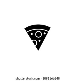 Pizza icon. Bakery icon. Simple, flat, black, glyph.